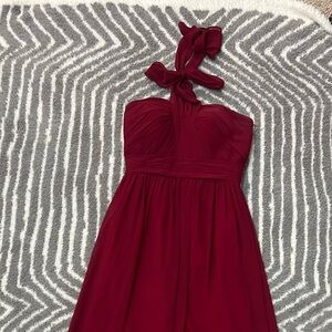 Elegant Red Maxi Skirt